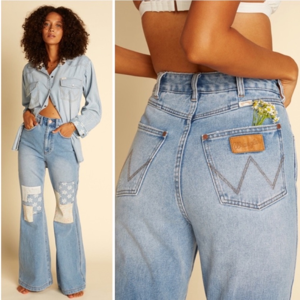 Billabong X Wrangler Flared Patch Jeans - image 1